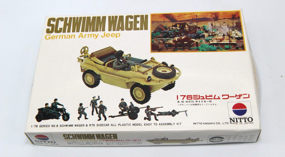 Nitto Schwimm Wagen WW II German Army Model 1/76 Scale Kit #448-250 Open Box