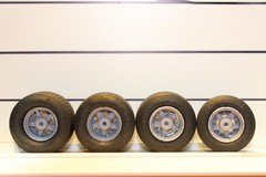 ST-6 staggered 1/25 scale resin model car dirt track tires and wheels ,