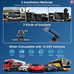 Upgraded 11″ CarPlay Screen for Car, Built-in Net-Flix/YouTube/TikTok and Other