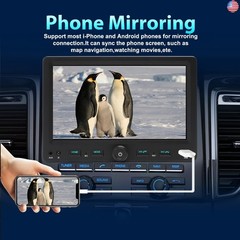 Single Din Car Radio Touchscreen (7″ Adjustable) Compatible with Apple CarPlay