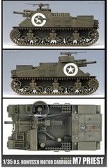 1/35 US Army U.S. Howitzer Motor Carriage M7 Priest #13210 Academy Hobby Model k