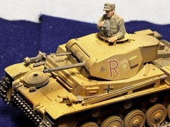 Custom Built 1/35 German Afrika Korps Panzerkampfwagen II Tank w/Commander