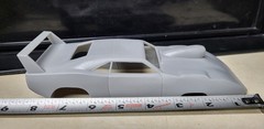 3d printed 1969 Dodge Challenger Daytona Pro Mod drag body model slot car v2