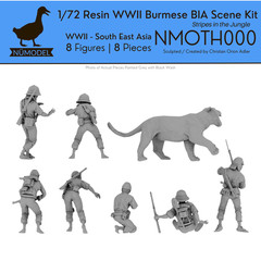 NUMODEL NMBUR000 | 1/72 Resin WWII Burmese BIA Tiger Ambush Soldiers Scene Kit