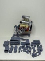 BLOWN BIG BLOCK CHEVY ENGINE with Stand 1/24th – 1/10th Scale kit MADE IN USA
