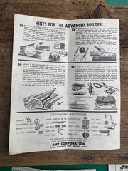 SET OF 7 VINTAGE ORIGINAL INSTRUCTIONS FROM AMT 3 in 1 CUSTOMIZING MODEL KITS