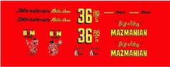 DECALS- Big John Mazmanian, 1st Willys Gasser. Nice!