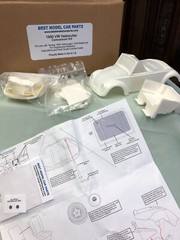 Rare BEST MODEL CAR PARTS 1950 VW HEBMULLER RESIN MODEL BODY CONVERSION KIT