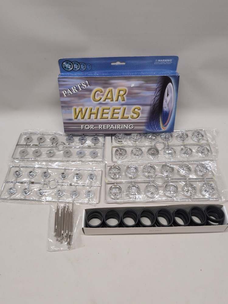 Set of 6 Chrome Spoke Rims for 1:24 Scale Model Cars – Upgrade Your Collection