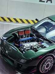 1/24 4 Rotor High Rise Intake and RX7 FD Engine Bay Transkit