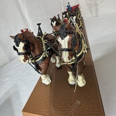 VTG AMT Budweiser Clydesdales 8 Horse & Red Wagon Hitch Kit Built Plastic 35.5”