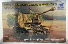 BRONCO MODEL CB35004 7.5 CM PAK40(SF) AUF GESCHUTZWAGEN 39(F)