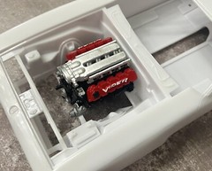 Resin Dodge Viper V10 engine for scale model cars, 1/24 1/25
