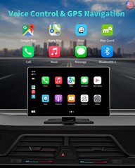 Portable Apple Carplay Screen for Car, 9″ Wireless Apple Carplay & Android