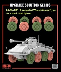 RYE 5154 1/35 Sd.Kfz.234/1 Schwerer Panzer-Spwg.Interior& 2078 3D Print Wheels