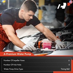 A-Premium Engine Water Pump with Gasket Compatible with Ford Mustang F-150