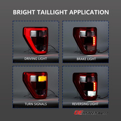 LED Tail Light Compatible with 2021 2022 2023 Ford F150 King Ranch Lariat Limite
