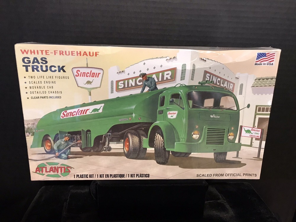 ATLANTIS H1402 SINCLAIR WHITE-FRUEHAUF GAS TRUCK MODEL KIT-NIB-1:48 SCALE