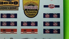 Tip Top Shop #2 DECAL ONLY 1/25 Waterslide Sheet Diorama Dart Board Shop Signs