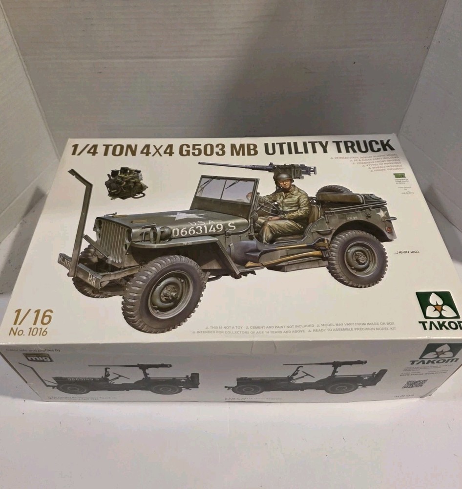 Takom 1/16 G503 MB Military JEEP Truck 1/4 Ton 4×4 Utility Model Kit