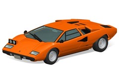 1/32 The Snap Kit Lamborghini Countach LP400 Orange AOSHIMA 20-C