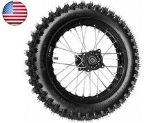 90/100 14″ Rear Wheel Tire and Rim Inner Tube with 15mm Bearing Assembly Fit