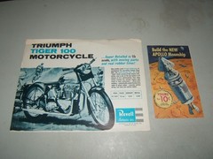 REVELL TRIUMPH TIGER 100 1/8 SCALE MOTORCYCLE KIT # H-1231 ISSUE DATE 1964.