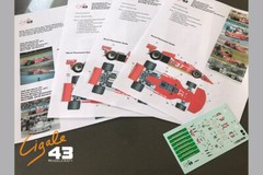 Decals March 761 1977 Formula 1 1/43rd scale for Tameo Kits by Cigale 43 CDS009