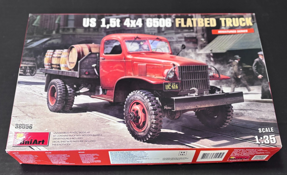 MiniArt 1/35 US 1.5t 4×4 G506 Flatbed Truck #38056 – NEW
