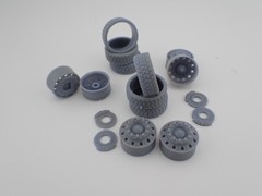 Semi Wheels With Low Profile Street Tires 3d Printed