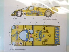 Decalpool 1/24 Brun Porsche 962 “Camel” #4 ’88 LeMans 24Hr Decal Sheet DP014