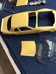 2 Resin Bodies ‘64 Olds 442 Trans Kit + NASCAR T Bird. All American Models