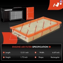 A-Premium 2-PC Engine Air Filter Compatible with Ford, Lincoln, Mazda &