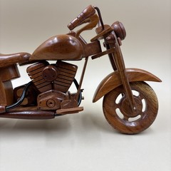 Handmade FX-Style Cruiser Motorcycle Wood Model, Bike Decor