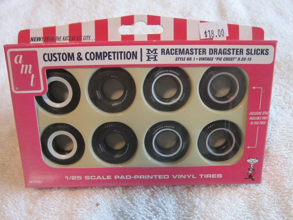AMT RACE MASTER DRAG SLICKS PIE CRUST 1/25 SCALE