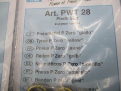 TAMEO PWT 28 & 29 TIRE SETS 1:43 MORE PARTS PACKS LISTED PIRELLI SOFT & SUPERSOF