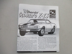 AMT ERTL 1967 CHEVY CHEVROLET CAMARO Z28 1/25 SCALE MODEL CAR KIT 6638 1995