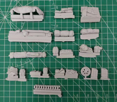 1/35 Resin Model Assembly Kit Chariots Sd.Kfz. 251 Accessories Set Parts Model