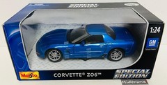 New 2003 CORVETTE Z06 Electron Blue 1:24 Scale Maisto Special Edition Die-cast