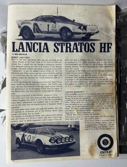 RARE Vintage Entex 9167 1/20 Scale 1974 Lancia Stratos HF World Rally Car – READ