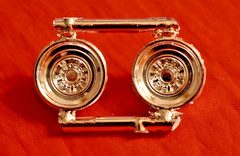 AMT 1957 Chevy Bel Air Pepper Shaker Rear Chrome Revese Wheels 1/25