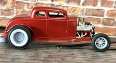 1/24 Scale: 15-inch Gasser “Steelie & ET” Wheels W/ Wide Piecrust Slicks, Resin