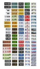 1/25 scale model car assorted USA South Carolina license plates state tags 1:25