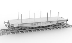 1/35 German Railway Schwerer Plattformwagen Type SSYS Flat Car w/Track Section (