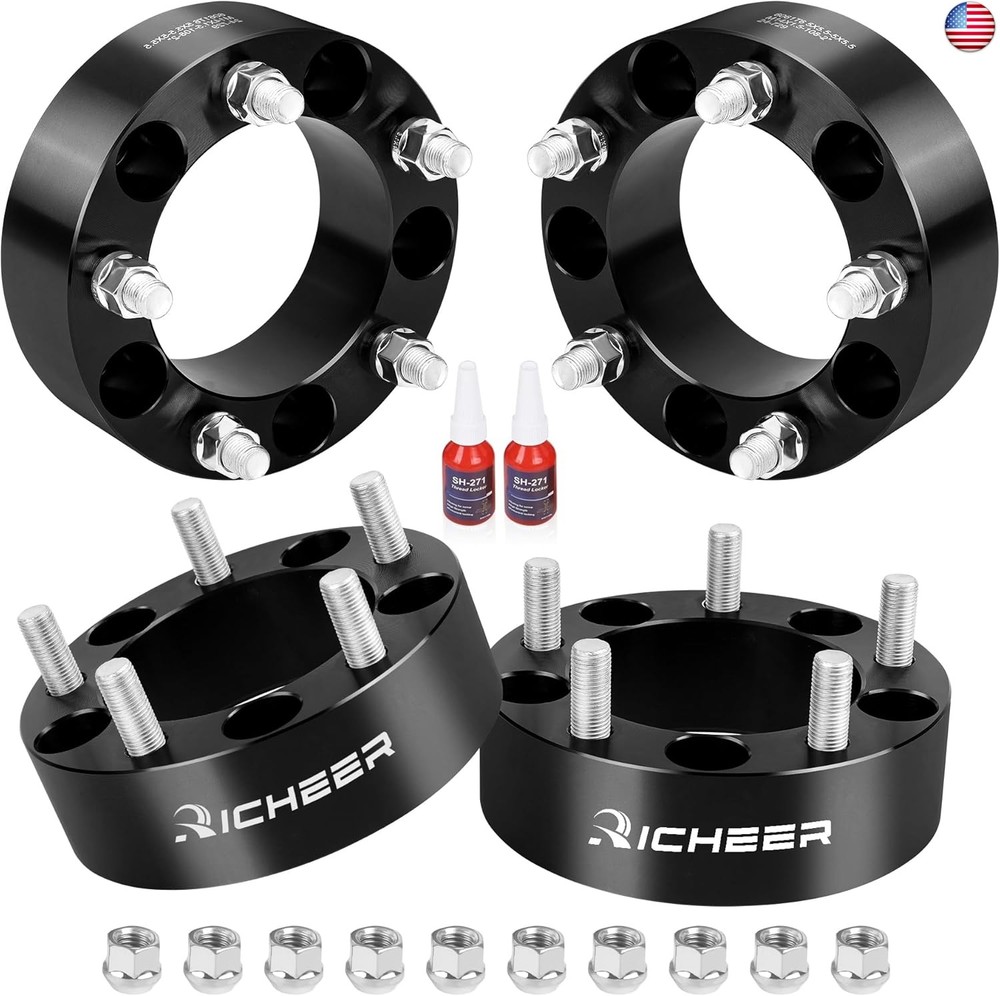 Richeer 5×5.5 Wheel Spacers for 2012-2018 Ram 1500, 4PCS 2 inch 5×139.7mm