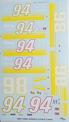 NASCAR DECAL #98 SUNOCO 1988 BUICK REGAL BRAD NOFFSINGER -1/24 POWERSLIDE