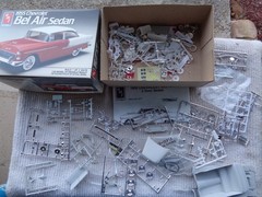 AMT # 6771 1955 Chevy Bel Air Kit Parts Pictured only 1/25 Scale