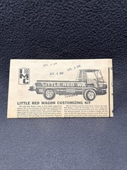 IMC Dodge Little Red Wagon Instructions Original Model 1966 Issue A100 Truck 107