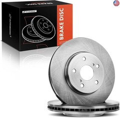 A-Premium 11.65 inch (296mm) Front Vented Disc Brake Rotors Compatible with