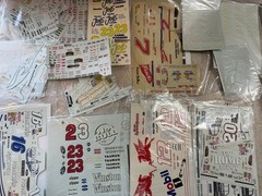 Large Lot of Nascar Model Car Water Slide Decals – Sponsors, Drivers, Goodyear